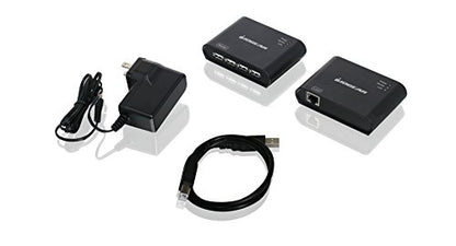 IOGEAR USB 2.0 4 Port USB Extender GUCE64 480Mbps Cat5 Cat5e Cat6 Ethernet