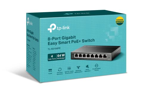 TP-Link 8-Port TL-SG108PE Ethernet Switch 1000Mbps PoE Managed