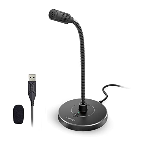 CMTECK USB Computer Microphone G009, Unidirectional, 30dB Sensitivity, 76 dB SNR, Black, Corded Electric
