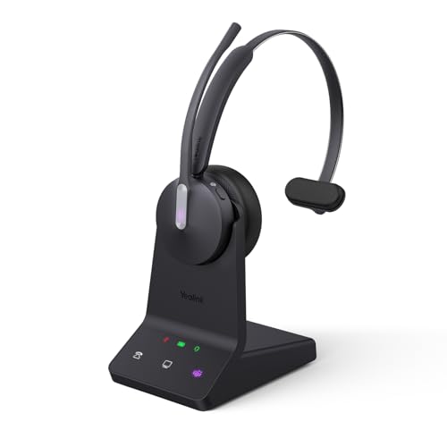 Yealink WH64 Mono Teams Wireless Headset - DECT & Bluetooth Connectivity for Office Use