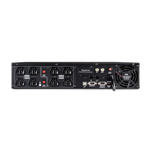 CyberPower 900W OR1500LCDRT2U UPS System with 8 Outlets, Metal, Black