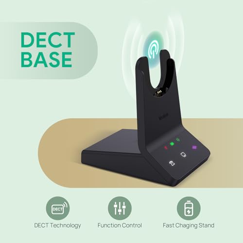Yealink WH64 Mono Teams Wireless Headset - DECT & Bluetooth Connectivity for Office Use