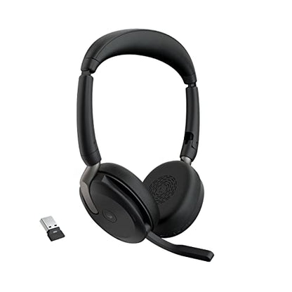 Jabra Evolve2 65 Flex 26699-999-999-01 Wireless Over-Ear Headset with Noise Cancellation and Bluetooth 5.2 Technology