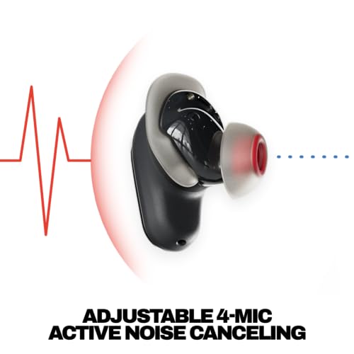 Skullcandy S2MTW-T740 True Wireless Earbuds, Bluetooth 5.3, 40 Hours Battery Life, Active Noise Cancellation, Waterproof - True Black