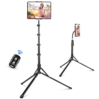 Aureday 67 Inch 67iPadStand Adjustable Tripod Stand for Tablets and Smartphones