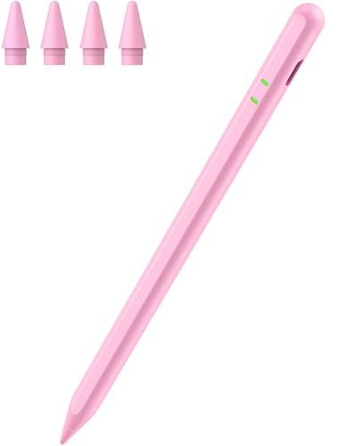 AYNSRTN Pink Aluminum Stylus Pen for Apple iPad Models A16/10/9/8/7/6, Pro 13/12.9/11" M5/M4, Air M3/M2/5/4/3, Mini 6/5