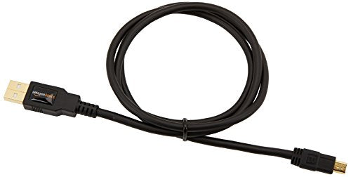 Amazon Basics 0.9m USB 2.0 A Male to Mini B Cable, 480Mbps, Black, Indoor/Outdoor Use
