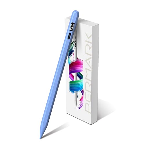 PERMARK 0.09kg Compatible Stylus for iPad 2018-2025 Lithium-Ion Battery 10 Hours Blue