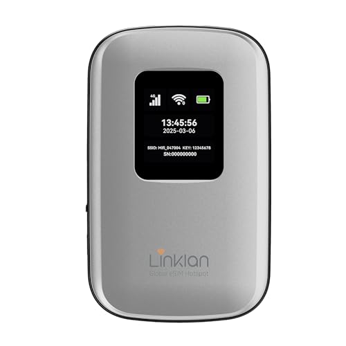 Linklan 5Z-34RI-11X8 eSIM Portable Mobile Hotspot 433Mbps LTE 2.4GHz Wireless