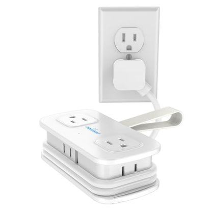 POWSAF 4 Outlets 3 USB Ports 125 Volts 10 Amps Type A Power Strip TK-A03A
