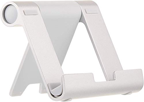 Amazon Basics Portable Stand for Tablets and Phones, Model L6LSH001-CS-R, Adjustable Length, Silver