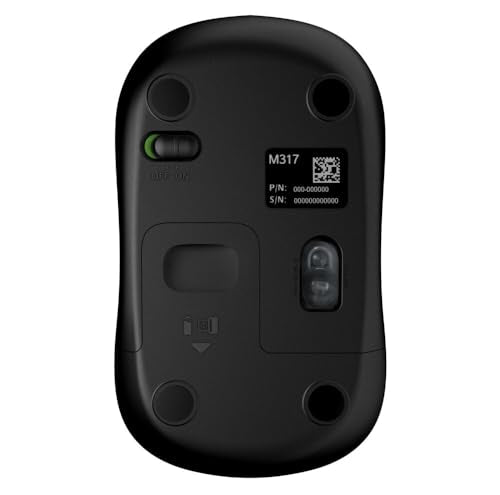 Logitech M317 Wireless Mouse 2-Button Ambidextrous 1000 DPI Optical USB Receiver