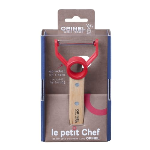 OPINEL Le Petit Chef Peeler 1 Unit Kitchen Peeler Manual Ergonomic Beechwood Handle