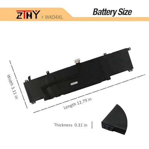 ZTHY 70.07Wh WK04XL Lithium Polymer Battery 15.4V for HP Laptops