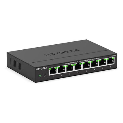 NETGEAR 8-Port MS308E Easy Smart Managed Essentials Network Switch - 8 x 2.5Gbps RJ45 Ports, Metal Case, 14.4 ounces