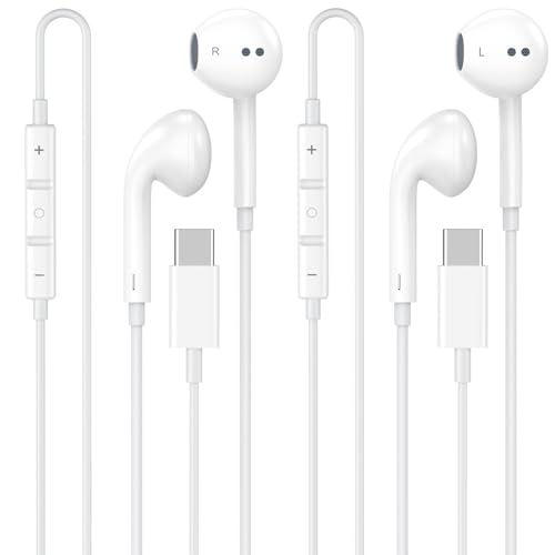 Matsusho 2-Pack USB C Headphones SKFASTC-US127 Wired Earbuds for Apple Devices