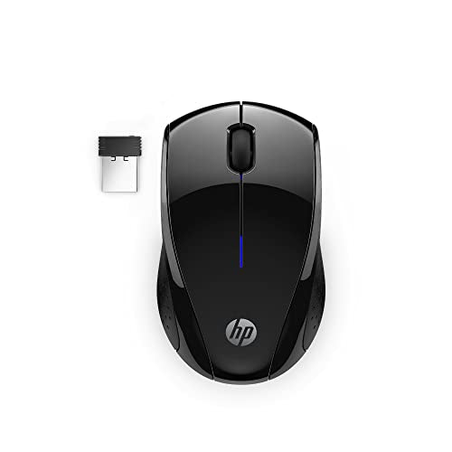 HP X3000 G3 Wireless Mouse - Black, 2.4GHz USB Receiver, 1600 DPI, 15-Month Battery Life