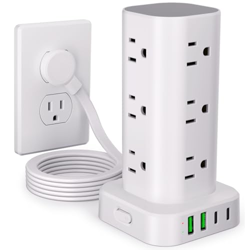 UWIWUTEI 16 Outlets Surge Protector Power Strip with 4 USB Ports Model HD-Q16