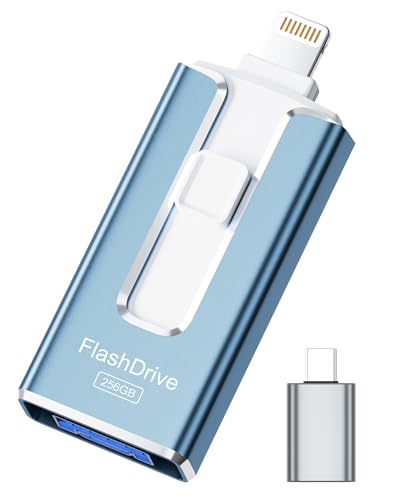 SUDEHO 256GB USB Flash Drive SUD2518 Lightning USB Type A USB Type C