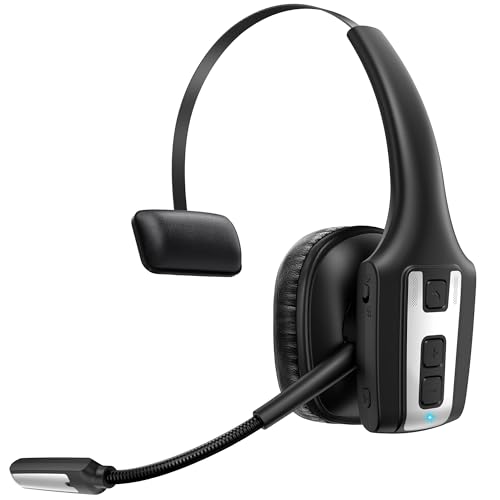 OTYHVV DH19 Bluetooth Headset Wireless Dual Microphone Noise Cancellation Black