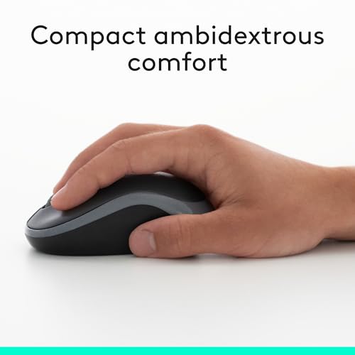 Logitech MK270 Black Wireless Keyboard and Mouse Combo - 2.4 GHz, USB Receiver, 104 Keys, Spill-Resistant, Ambidextrous Mouse, Windows Compatible