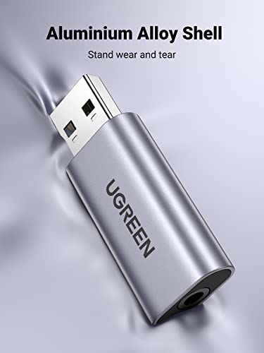 UGREEN 2 in 1 USB External Sound Card 80864 Stereo 5.1 192kHz Audio Adapter