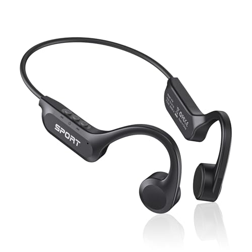 CXK X14 Bone Conduction Headphones Black Bluetooth 6.0 Open Ear 10 Hours Playtime