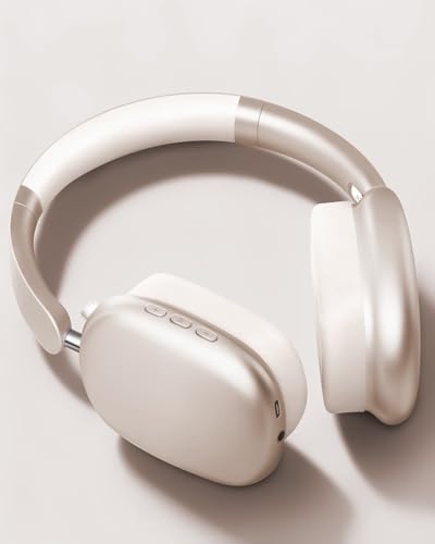 Wentronic Y01 Over Ear Headphones Bluetooth 5.3 Active Noise Cancelling 40mm Drivers 48H Playtime Starlight