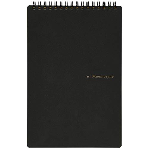 Maruman 5.83x8.27 A5 Notebook 70 Sheets 140 Pages College Ruled Micro-Perforated Wire-Bound Black