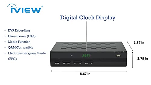 IVIEW 3500STB III Surface Mount Digital Converter Box, HDMI, USB, 4 Channels, 26 Pins, Plastic