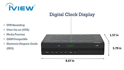 IVIEW 3500STB III Surface Mount Digital Converter Box, HDMI, USB, 4 Channels, 26 Pins, Plastic