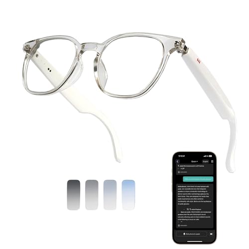 MNVOEQ 1mm B0GRTS6K6J Smart Glasses, Bluetooth Connectivity, 170mAh Lithium Ion Battery, Unisex