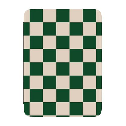 Casely 7" Kindle Case Compatible with Kindle Colorsoft & Paperwhite (12th Gen 2024) - Green Checkerboard