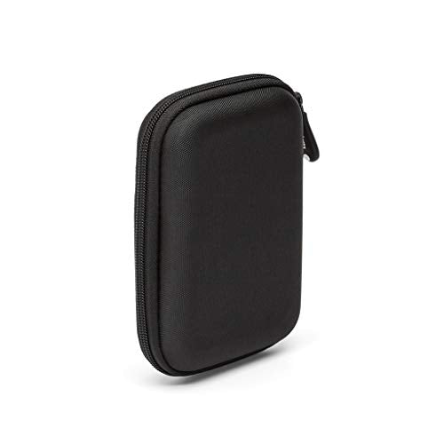 Amazon Basics 5.3 x 3.5 x 1.2 inches Black Plastic Carrying Case for External Hard Drives