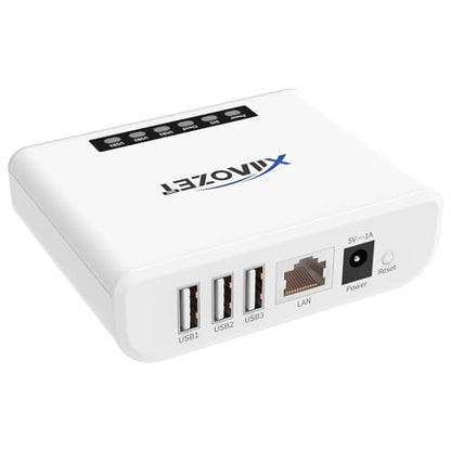 xiiaozet USB Port 3 Units Network Print Server 3.94 x 2.76 x 1.18 inches