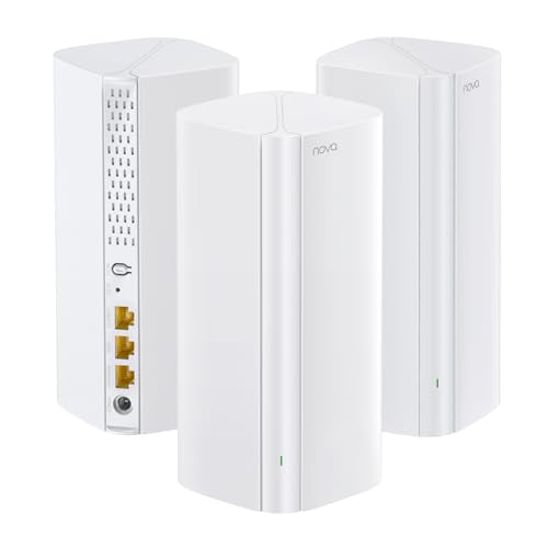 Tenda 3 Count MX12-3-NEW Wi-Fi 6 AX3000 Dual-Band Wireless Mesh System, 7000 sq. ft Coverage, 2976 Mbps Data Transfer Rate