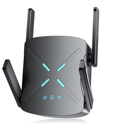 Fixcore 6.38 x 4.61 x 3.03 inches WiFi Extender AX2400 Dual-Band Repeater