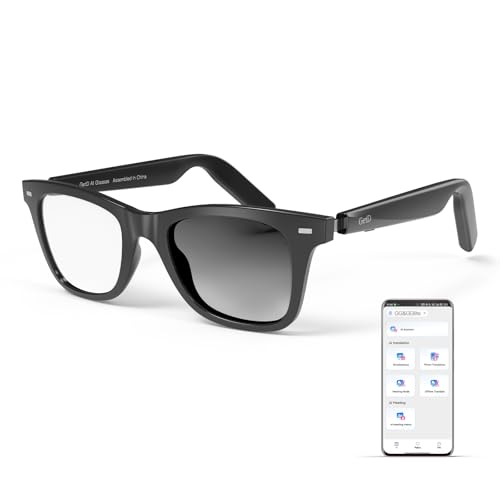 GetD 1 Inch GG13 Smart Glasses with Photochromic Lens - Lightweight Bluetooth Audio Glasses