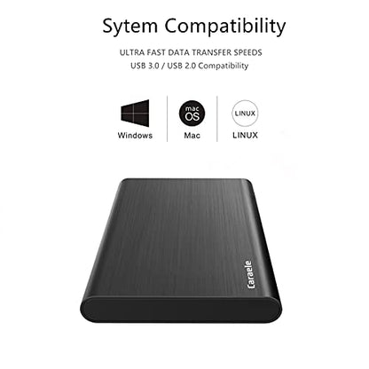 Caraele 500GB HDD03-500GB External Hard Drive USB 3.0 5400RPM 2.5-inch Portable Storage