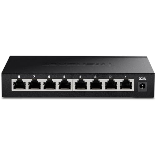 TRENDnet 8-Port 2.5Gb Switch TEG-S380, 8 x 2.5GBASE-T Ports, 40Gbps Switching Capacity, Fanless, 12V DC