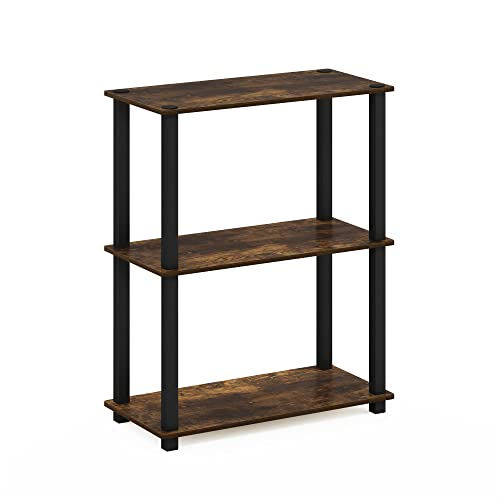 Furinno 3-Tier 18025APBK Amber Pine Storage Shelf