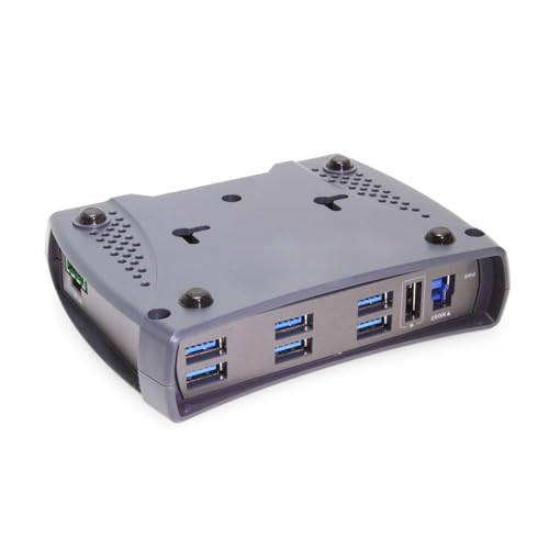 Coolgear 9 Port USB Device Server - USB 3.0 - 5 Gbps - Plastic - Gray