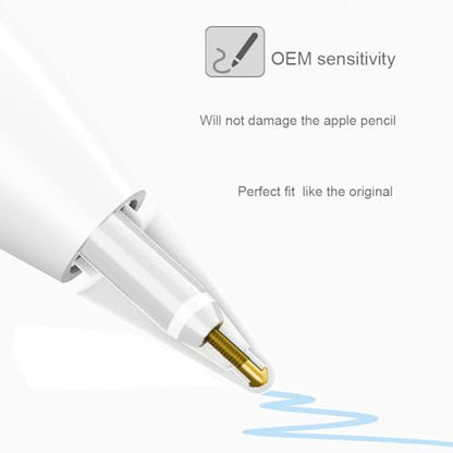 SIXFU 4 Pack Apple Pencil Compatible Tips Plastic White