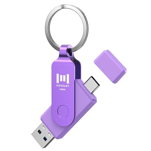 MOSDART 128GB UD211C Dual USB 3.2 Flash Drive 150MB/S Type C Memory Stick