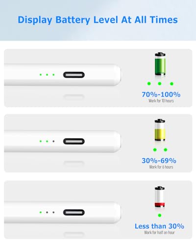 MYSTILUCK 14g WKZP027A Aluminum Stylus Pen - Compatible with iPad (2018-2025) - Lithium-Ion Battery