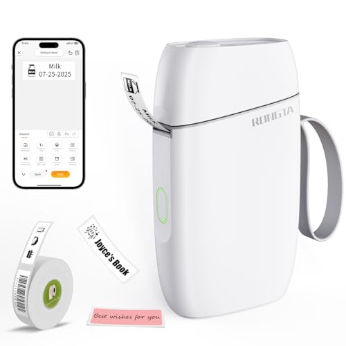 Rongta 14mm R5 Label Maker Machine 203dpi Monochrome Wireless Thermal Printer