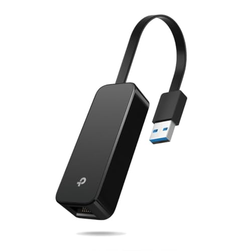 TP-Link USB to Ethernet Adapter UE306, Gigabit Ethernet, USB 3.0, Black, 2.8"L x 1"W x 0.6"H