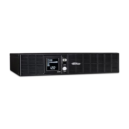 CyberPower 900W OR1500LCDRT2U UPS System with 8 Outlets, Metal, Black
