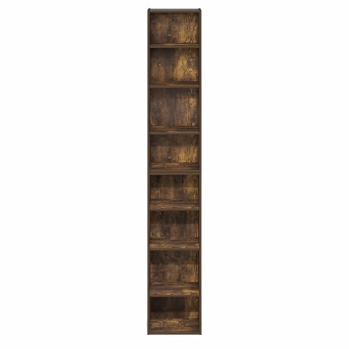 Furinno 8-Tier 24381AP Bookcase Open Shelf 9.3 x 11.8 x 70.9 Amber Pine