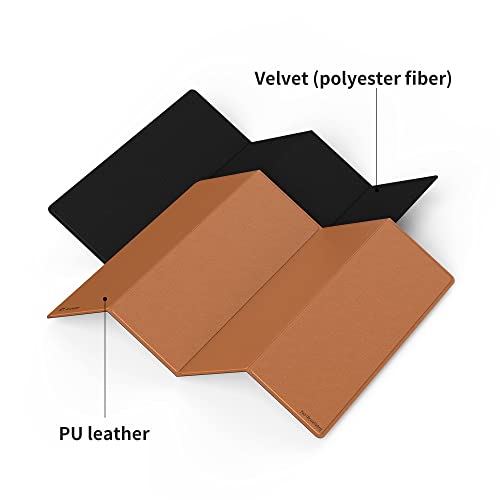 CZUR 15.5" x 5.1" Fancy Pad - Black and Brown Dual-Side Visualizing Pad for Document Cameras